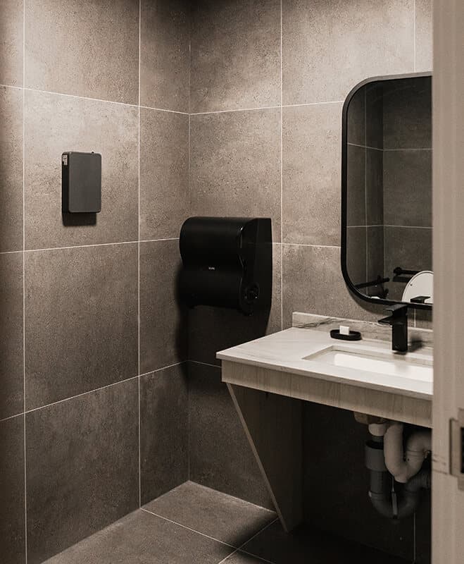 An FP-5 Diffuser installed in a washroom